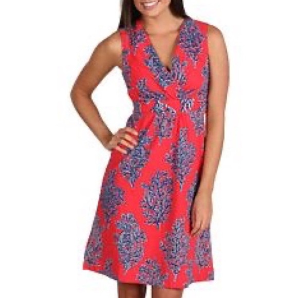 Lilly Pulitzer Jia Seashell Coral Print Stretch Jersey Dress M Medium Coastal - Picture 16 of 16